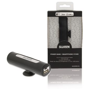 Power Bank Sweex SW2500PB001BL | 2500 mAh | Preto - 1