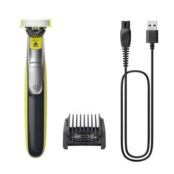 Máquina de Barbear Philips OneBlade 360 QP2734/20 Rosto | Cinzento, Lima - 1