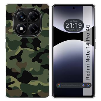 Capa TUMUNDOSMARTPHONE de silicone para Xiaomi Redmi Note 14 Pro 4G Desenhos de design de camuflagem - 1