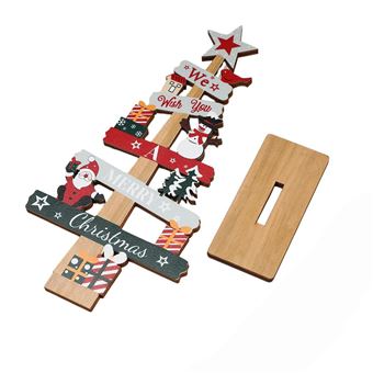 Árvore de Natal de Madeira V-REEL | Decorativa | 10.5x21.5cm - 1