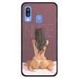 Capa Hapdey para Samsung Galaxy A40 2019 Design Nude em Silicone Flexível e TPU Preto