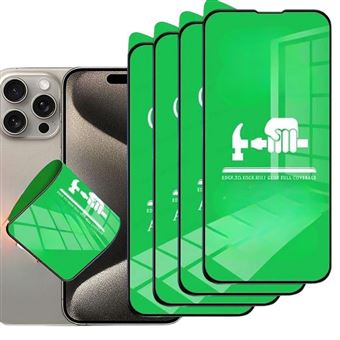 Pack 4x película cerâmica Full Cover Antiimpacto para Iphone 16 pro - 1