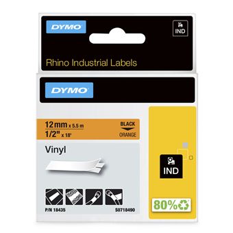 Etiquetadora DYMO 12mm RHINO Coloured vinyl - 1