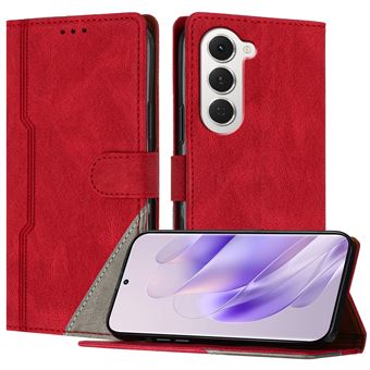 Capa FOXDOCK para Tecno Spark 40 Pro Pro Plus 4G | Fecho Magnético | Pele TPU Macia | 3 Compartimentos para Cartões | Função de Suporte | Vermelho - 1