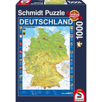 Puzzle Schmidt Spiele Mapas 58287 | 1000 Peças - 1