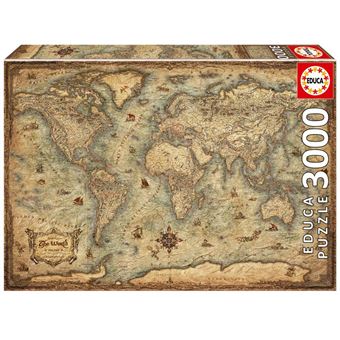 Puzzle Educa Mapa Mundo 19567 | 3000 Peças - 1