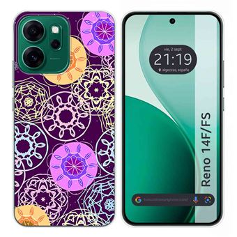 Capa Tumundosmartphone de silicone para Oppo Reno 14 FS / 14FS 5G | Desenhos de design radial - 1