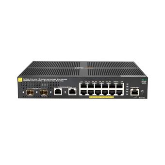 Switch de Rede HPE Aruba Networking 2930F 12G PoE+ 2G/2SFP+ Switch | Preto - 1