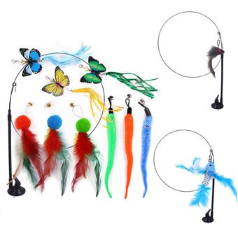 Conjunto de 12 Brinquedos para Gatos SZSMART D21 | Borboleta, Rato, Peixe, Pena - 1