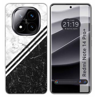 Capa TUMUNDOSMARTPHONE de silicone para Xiaomi Redmi Note 14 Pro+ Plus 5G Marble Design 01 Desenhos - 1