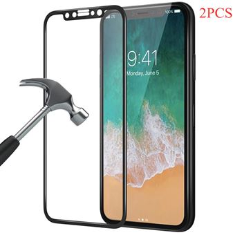 Kit 2 Peliculas PhoneShield Flexguard para iPhone X | | Full Cover | Anti-Choque | Reaplicável - Preto