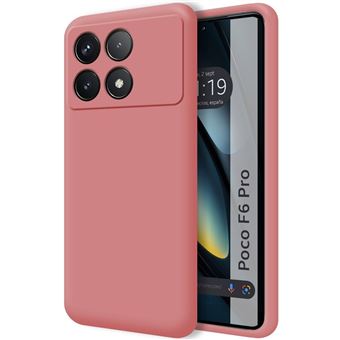 Capa de silicone líquido ultramacio TUMUNDOSMARTPHONE para Xiaomi Poco F6 Pro 5G rosa - 1