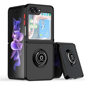 Capa fosca com borda preta e anel giratório 360 TUMUNDOSMARTPHONE para Samsung Galaxy Z Flip 6 5G - 1