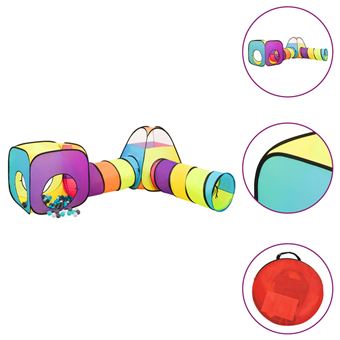 Tenda de brincar Infantil vidaXL com 250 bolas 190x264x90 cm multicor - 1
