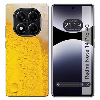 Capa TUMUNDOSMARTPHONE de silicone para Xiaomi Redmi Note 14 Pro 4G Desenhos de design de cerveja - 1