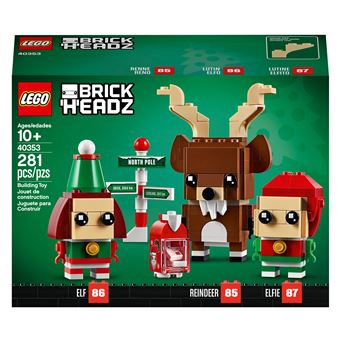 LEGO BrickHeadz Reindeer, Elf and Elfie 40353 | 281 Peças - 1