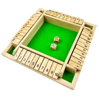 Jogo de tabuleiro em madeira CO-Phénix Shut The Box | Verde - 1