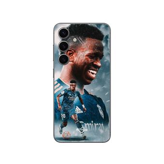 Capa Maniacase para Samsung Galaxy S24 FE | Vinicius Jr Real Madrid Azul Papel de Parede Capa - 1
