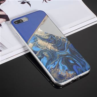 Capa Magunivers TPU padrão de mármore azul para Apple iPhone 8 Plus/7 Plus 5.5 '