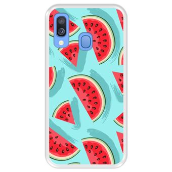 Capa Tpu Hapdey para Samsung Galaxy A40 2019 | Design Padrão | Fatias de Melancia - Transparente