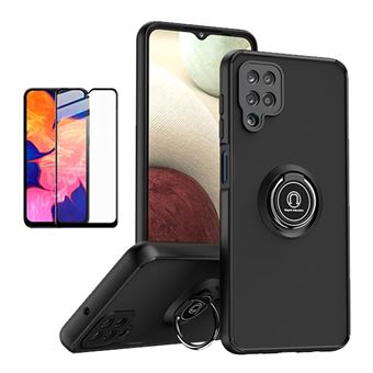 Kit Capa Anti-Impact Clear Armor Ring + Vidro Temperado Phonecare para Samsung Galaxy A12 | Transparente/Preto - 1