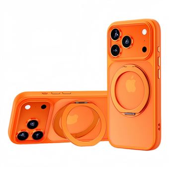 Capa Protetora com Suporte Giratório 360° Magnético MagSafe QT13 V-REEL para iPhone 17 Pro - Laranja - 1