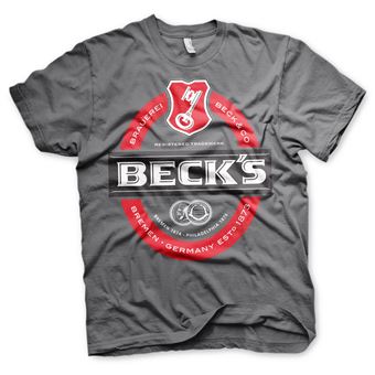 T-shirt Beck's Label Logo | XL | Cinzento Escuro - 1