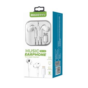 Auriculares com Fio e Almofadinhas Modorwy MD1108 - Branco - 1