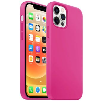 Capa de Silicone Ultra Slim Anti-Choque YIOU para iPhone 12 Pro Max - Fúcsia - 1