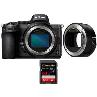 Nikon Z5 Corpo + FTZ II + 1 SanDisk 64GB Extreme PRO UHS-II SDXC 300 MB/s + PDF 15 Técnicas para Melhorar as suas Fotografias - 1