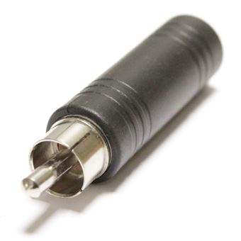 Adaptador de Áudio Stereo BeMatik 6,3mm Jack TRS Fémea-Macho 1XRCA - 1