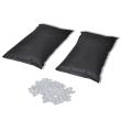 Saco de Sílica Gel vidaXL Dessecante | 1Kg | 2 Sacos | Velcro - Preto