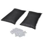 Saco de Sílica Gel vidaXL Dessecante | 1Kg | 2 Sacos | Velcro - Preto