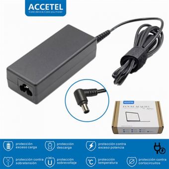 Carregador Accetel | Compatível com Sony Vaio VGN Series | 19.5 V | 4.7A | 90 W | 6.5x4.4 mm - Preto - 1