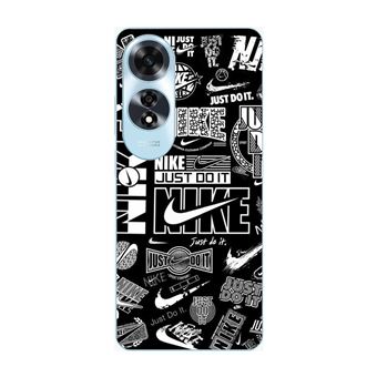 Capa Maniacase para Oppo A60 | Nike air logo Download Nike Graffiti Preto e branco - 1