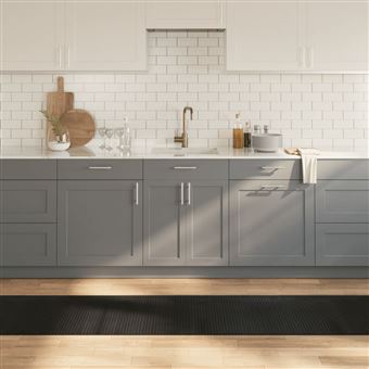 Tapete retangular vidaXL | 60x1000 cm | bambu preto - 1