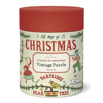 Puzzle Cavallini | 500 Peças | 35x55cm | 12 Days of Christ - 1