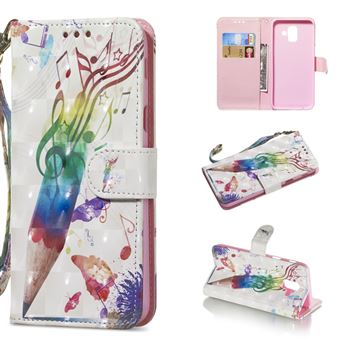 Capa Magunivers PU spot light caneta e nota para Samsung Galaxy A6 (2018)