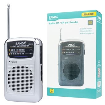 Rádio FM / AM Sanda Sd-0108 - Cinzento - 1