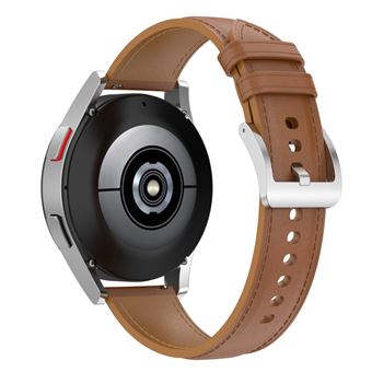 Bracelete de couro genuíno castanho claro Magunivers para Samsung Galaxy Watch4 40mm/44mm/Galaxy Watch3 41mm/Galaxy Watch Active2 40mm/44mm/Huawei/Garmin Smart Watch 20mm - 1