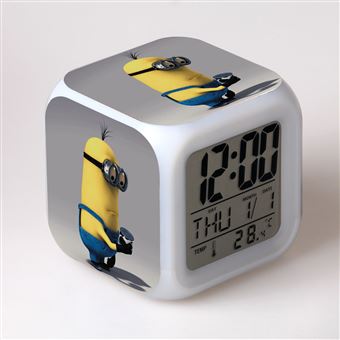 Despertador Infantil HSMY | LED | Multifuncional Colorido | Minions 40 - 1