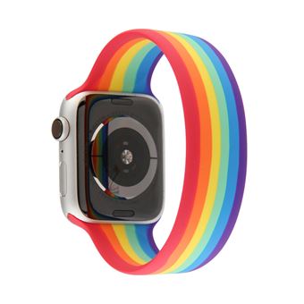Bracelete de Silicone HSMY Elástico Multicolorido para Apple Watch Series 6/ SE/ 5/ 4 | 40 mm - Multicolor -Tamanho L - 1