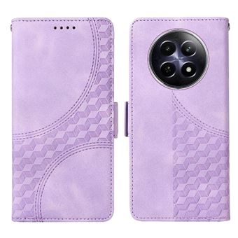 Capa FLOODKING para Realme 13 5G | Design Acolchoado | Couro PU Premium | Roxo - 1