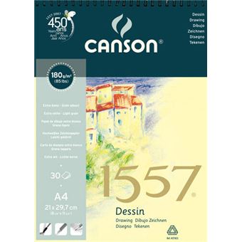Bloco de Desenho Canson 1557 | A4 | 180G | 30 Folhas - 1