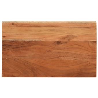 Tampo de mesa retangular vidaXL | 40x20x3,8 cm | madeira de acácia maciça - 1