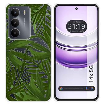 Capa de Silicone Transparente Tumundosmartphone para Realme 14x 5G | Desenhos de Design de selva - 1