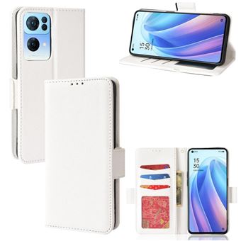 Capa FOXDOCK para OPPO Reno 7 Pro | Prova de Choque | Magnética| TPU | Suporte para Cartão | Branco - 1