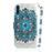 Capa PU Magunivers padrão de impressão impressão impressão spot spot decor flor azul para Samsung Galaxy A50_2