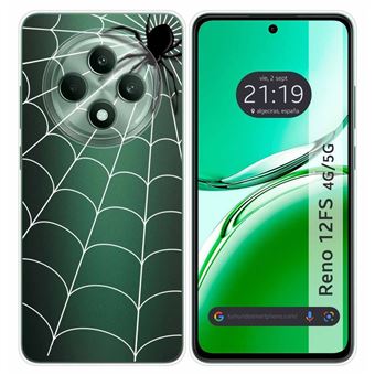 Capa de Silicone TUMUNDOSMARTPHONE para Oppo Reno 12FS 4G / 12 FS 5G | transparente desenhos Spider - 1