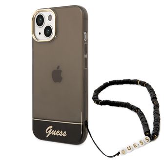 Capa Traseira Guess Hard para iPhone 14 plus | Translúcida com alça preta - 1